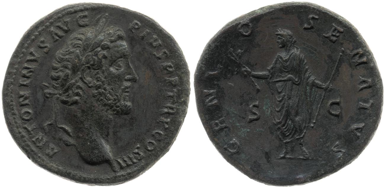 RIC III Antoninus Pius 605a, аверс, Британский музей