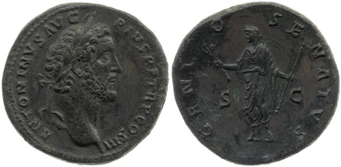 RIC III Antoninus Pius 605a, реверс, Британский музей