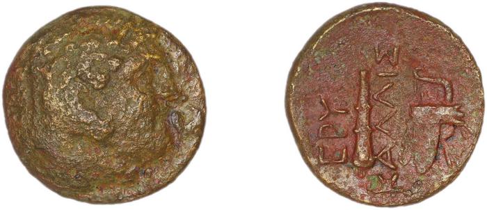 Erythrae Kinns 1980 Period III.1, AE 7, реверс, Британский музей