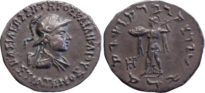аверс Bactrian and Indo-Greek Coinage Strato I 26.1