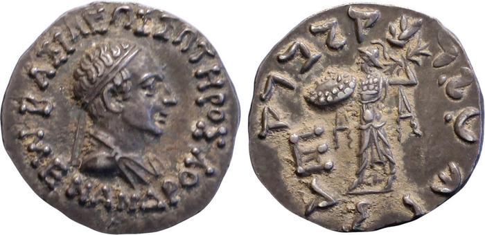 obverse Bactrian and Indo-Greek Coinage Menander I 13.6