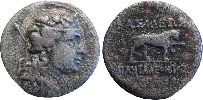 аверс Bactrian and Indo-Greek Coinage Pantaleon 4.1