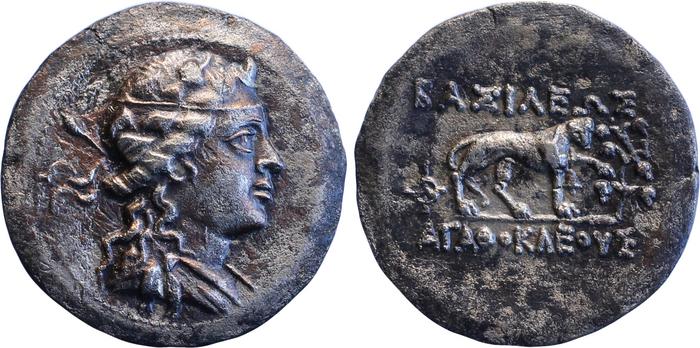 аверс Bactrian and Indo-Greek Coinage Agathocles 15.1