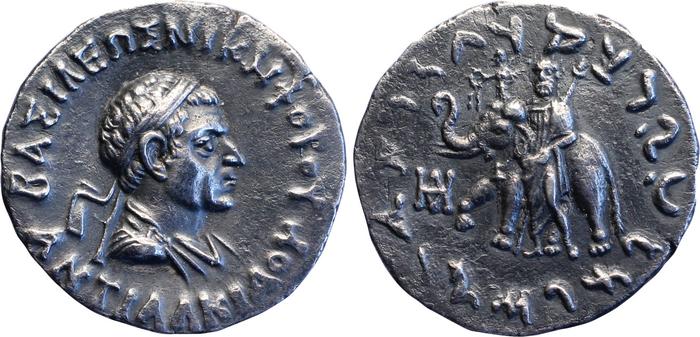 аверс Bactrian and Indo-Greek Coinage Antialcidas 7.1