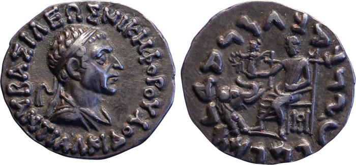 Bactrian and Indo-Greek Coinage Antialcidas 11.1, Британский музей