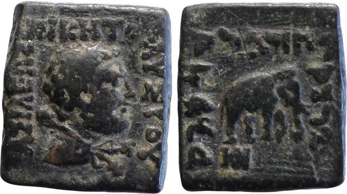 Bactrian and Indo-Greek Coinage Lysias 15.3, Британский музей