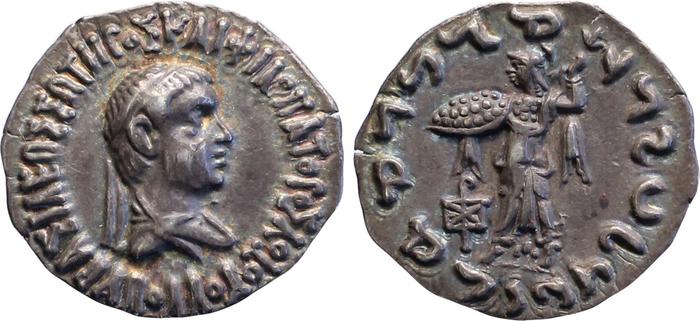 obverse Bactrian and Indo-Greek Coinage Apollodotus II 3.11