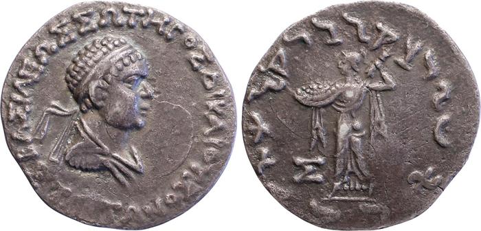 аверс Bactrian and Indo-Greek Coinage Strato I 12.2