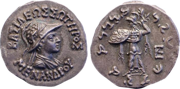 аверс Bactrian and Indo-Greek Coinage Menander I 14.5