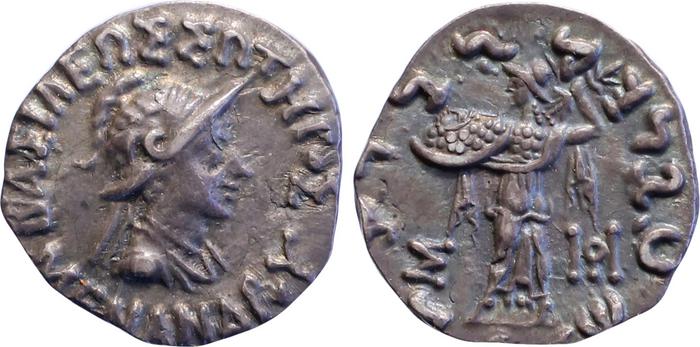 Menander I of Bactria rev