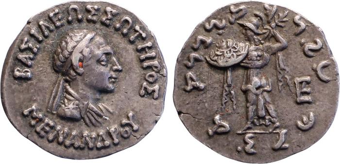 аверс Bactrian and Indo-Greek Coinage Menander I 13.4