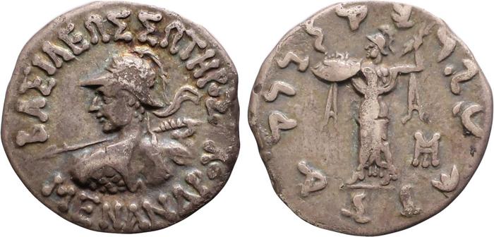 Menander I of Bactria rev