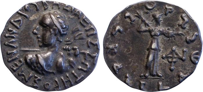 Menander I of Bactria rev