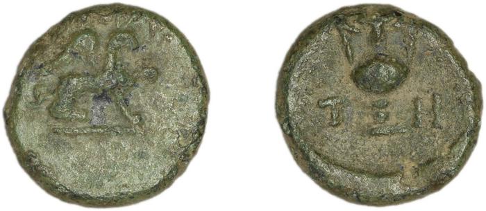 reverse Teos Kinns 1980 Period IV, AE 17