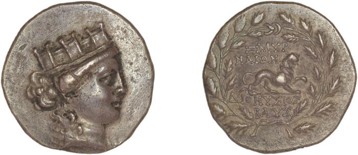Smyrna Milne 1914 Series 2 tetradrachms, реверс, bm