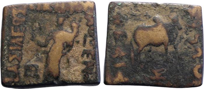 obverse Bactrian and Indo-Greek Coinage Philoxenus 12.9