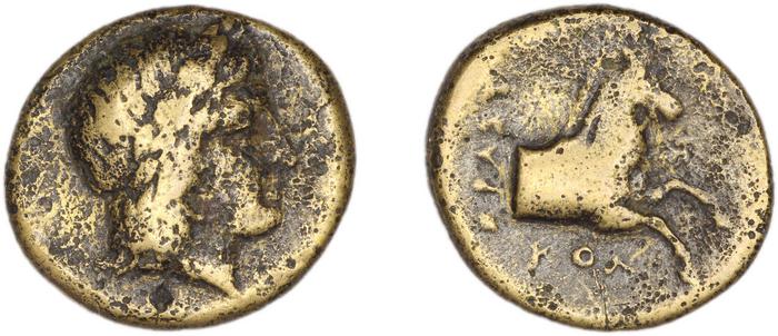 Colophon Kinns 1980 Period I.2, AE 9, реверс, bm
