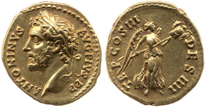 RIC III Antoninus Pius 121B, реверс, Британский музей