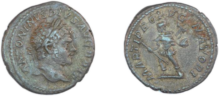 RIC IV Caracalla 223, реверс, Британский музей