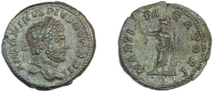 RIC IV Caracalla 222, реверс, Британский музей