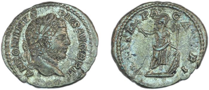 RIC IV Caracalla 222, реверс, Британский музей