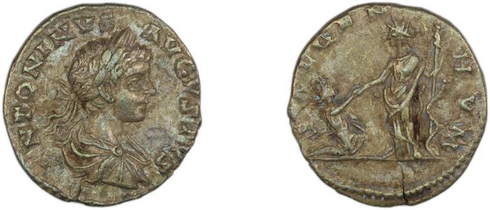 RIC IV Caracalla 350, реверс, Британский музей
