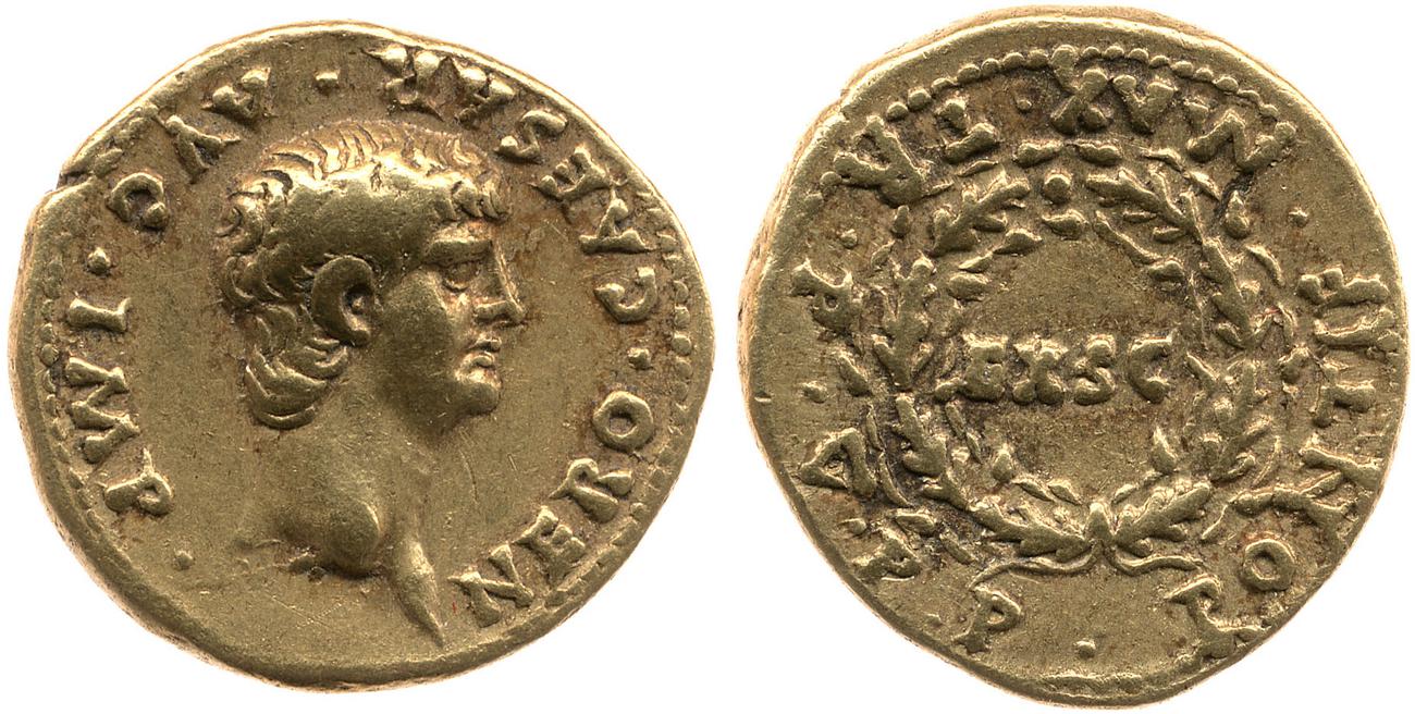 RIC I (second edition) Nero 16, аверс, bm