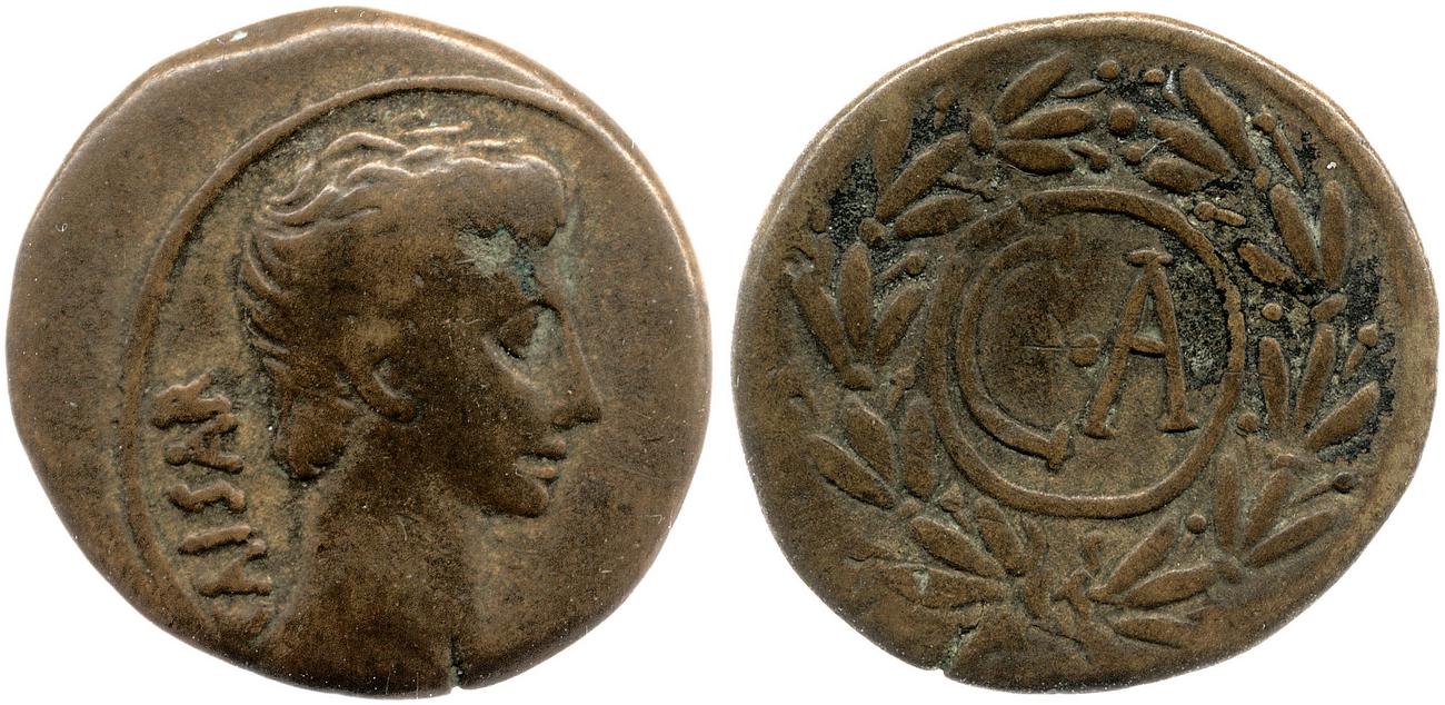 RIC I (second edition) Augustus 498, аверс, bm