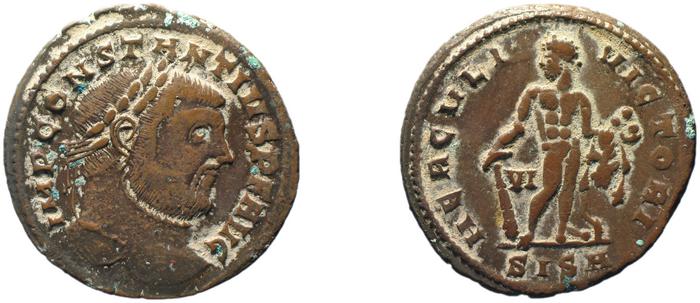 RIC VI Siscia 165a, реверс, bm