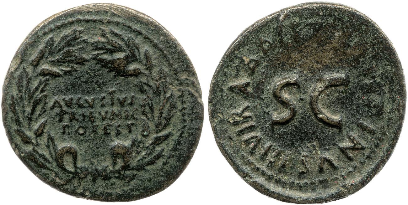 RIC I (second edition) Augustus 332, аверс, Британский музей
