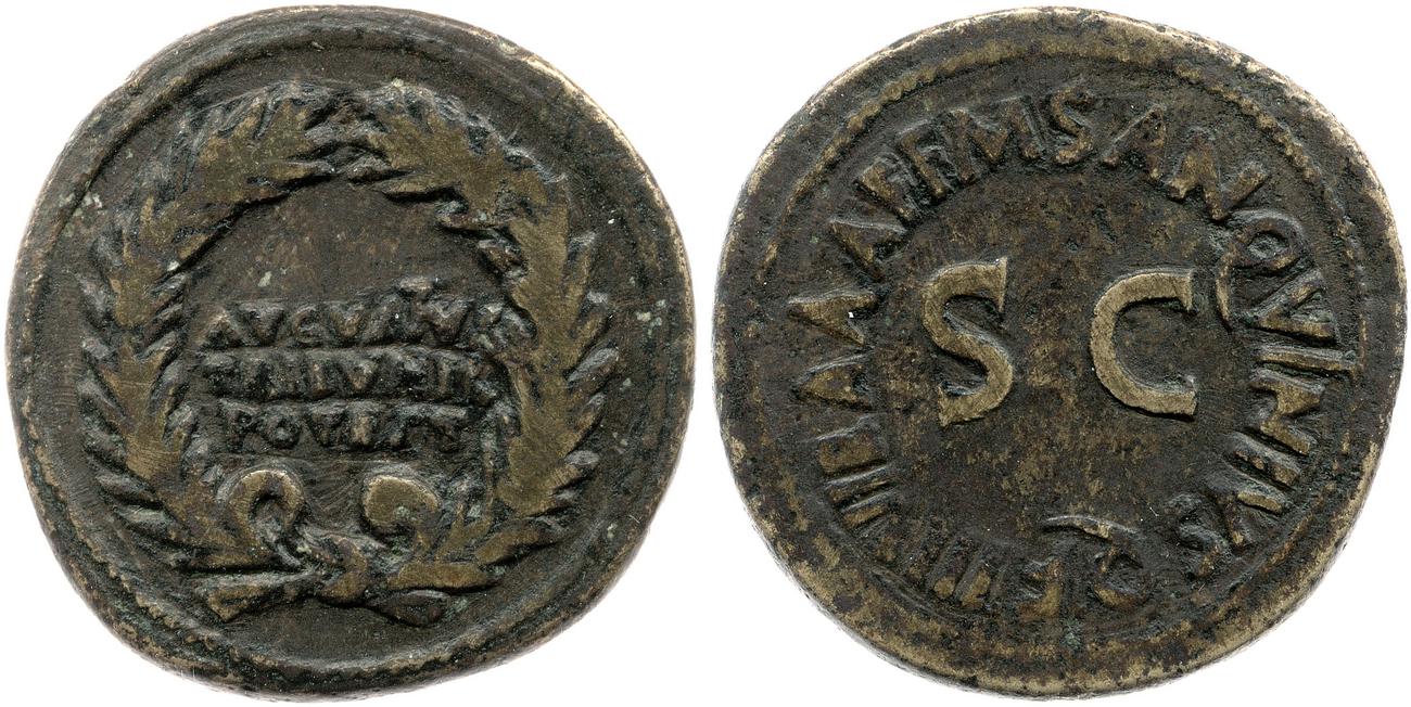 RIC I (second edition) Augustus 342, аверс, bm