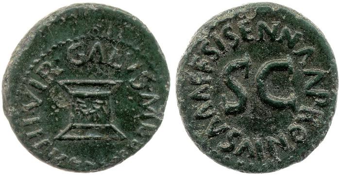 RIC I (second edition) Augustus 450, реверс, Британский музей