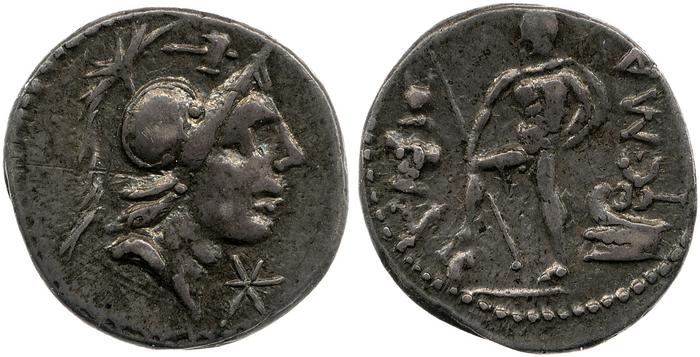 RRC 335/3c, реверс, bm