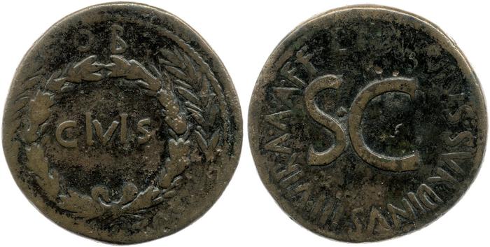 RIC I (second edition) Augustus 383, реверс, bm
