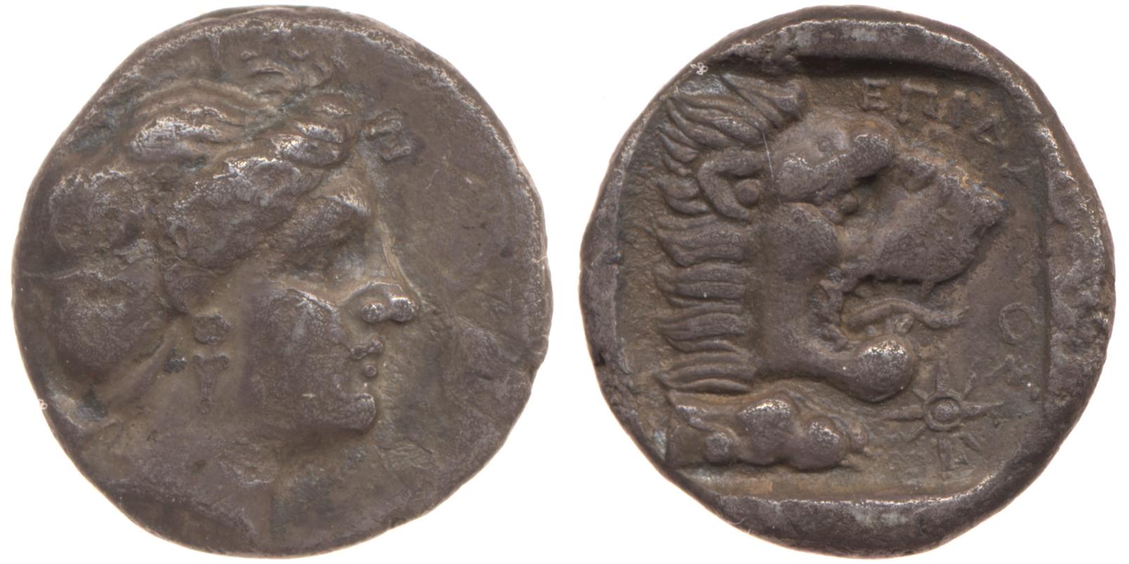аверс Cnidus Ashton 1999 Series A didrachms