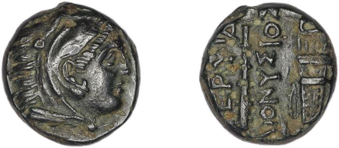 Erythrae Kinns 1980 Period III.1, AE 7, реверс, Британский музей