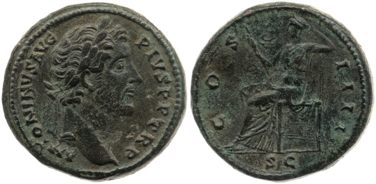 RIC III Antoninus Pius 764, аверс, Британский музей