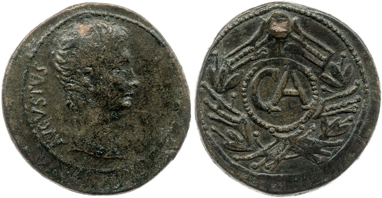 RIC I (second edition) Augustus 502, аверс, bm