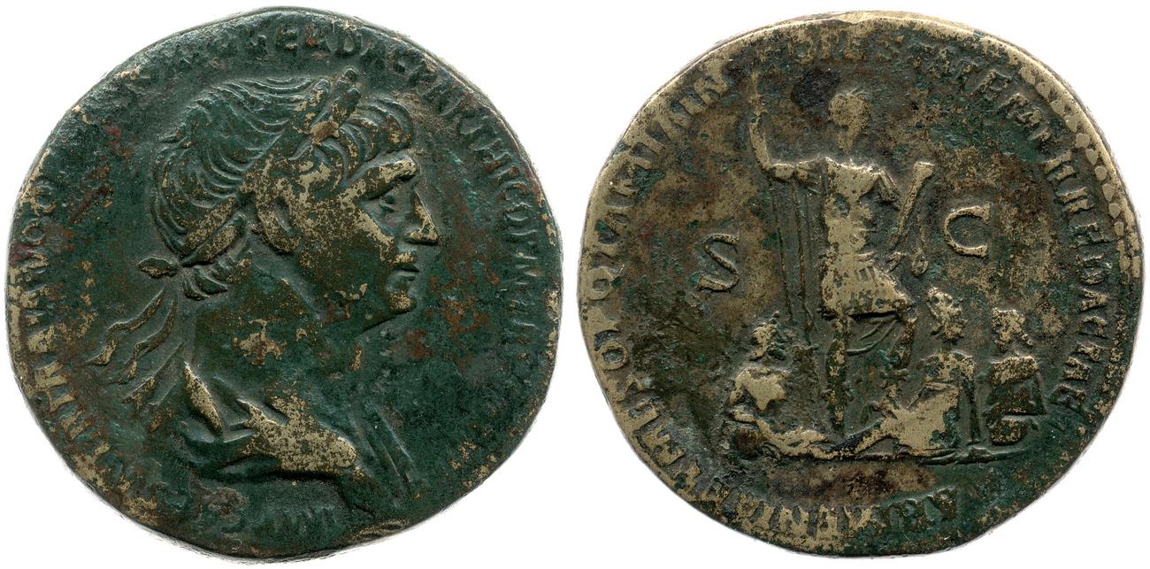 RIC II Trajan 642, аверс, bm