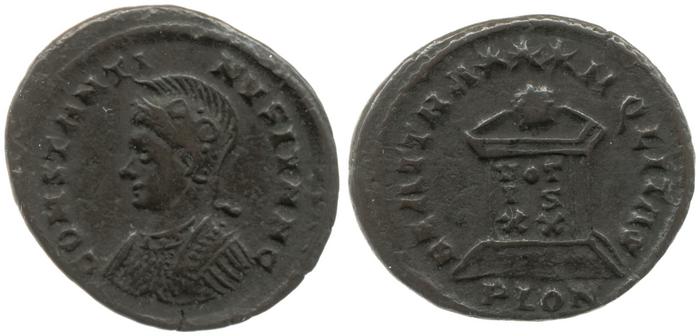 RIC VII Londinium 287, реверс, Британский музей