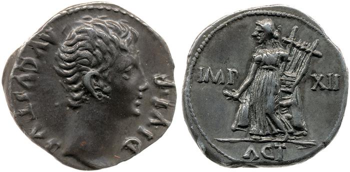 RIC I (second edition) Augustus 180, реверс, bm