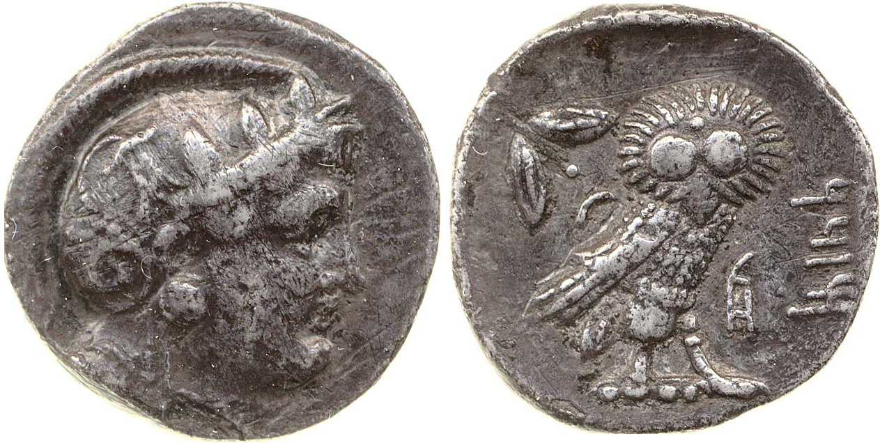 Mazaces Egypt van Alfen 2002 VI Athenian imitations, аверс, bm