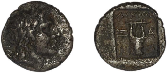 Lycian League Xanthus Troxell 1982 2.50, реверс, bm