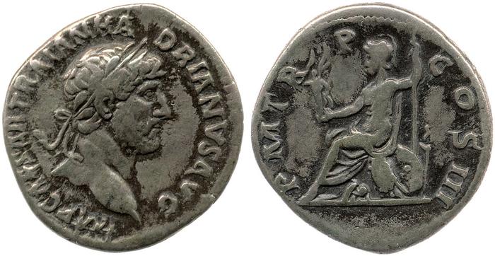 RIC II, Part 3 (second edition) Hadrian 541, реверс, bm