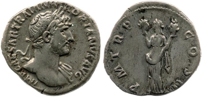 RIC II, Part 3 (second edition) Hadrian 215, реверс, Британский музей
