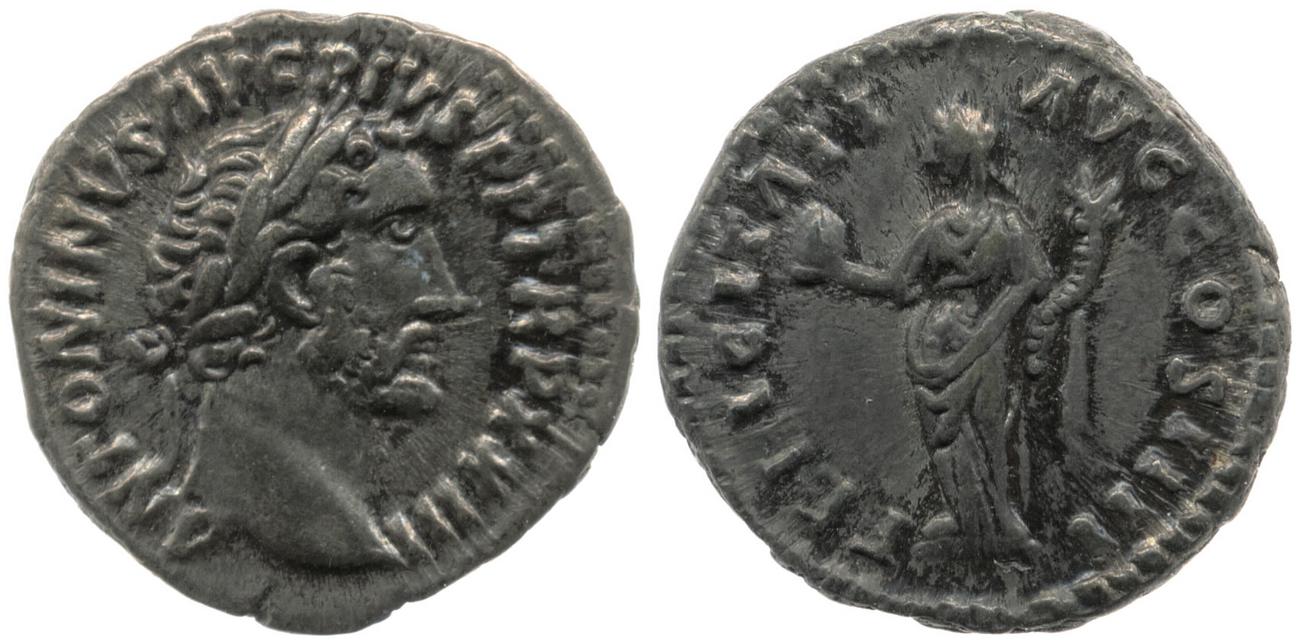 RIC III Antoninus Pius 299, аверс, Британский музей