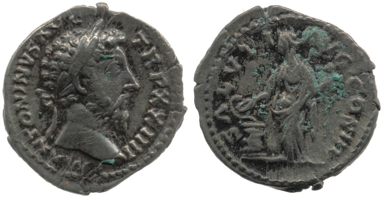 RIC III Marcus Aurelius 222, аверс, bm