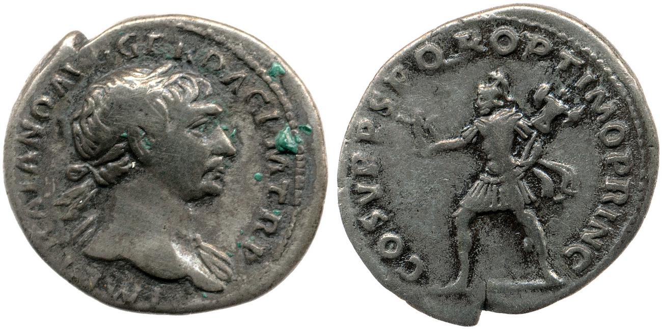 RIC II Trajan 114, аверс, bm