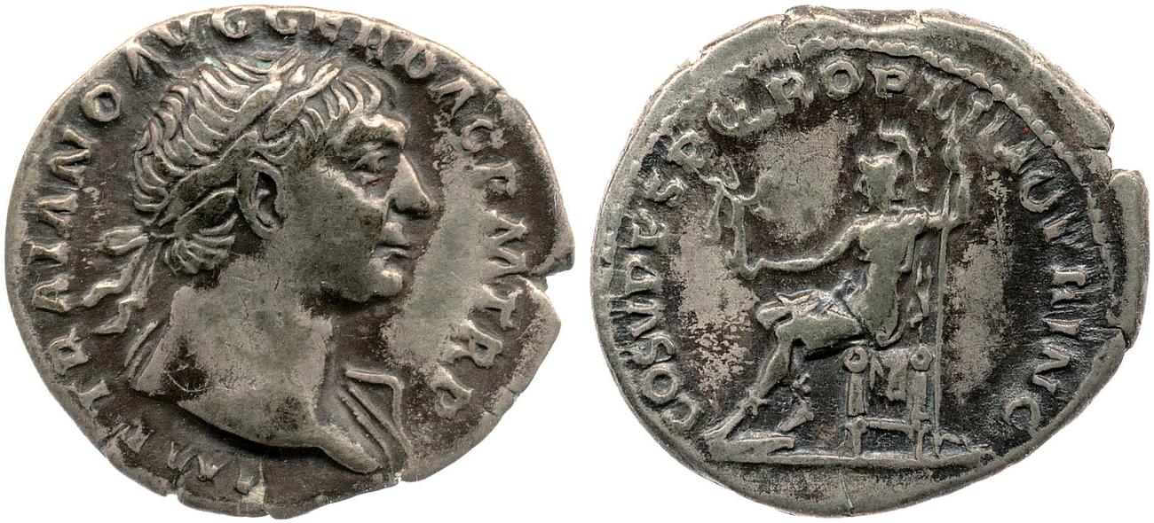 RIC II Trajan 116, аверс, bm