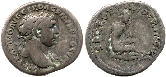 RIC II Trajan 216, реверс, bm
